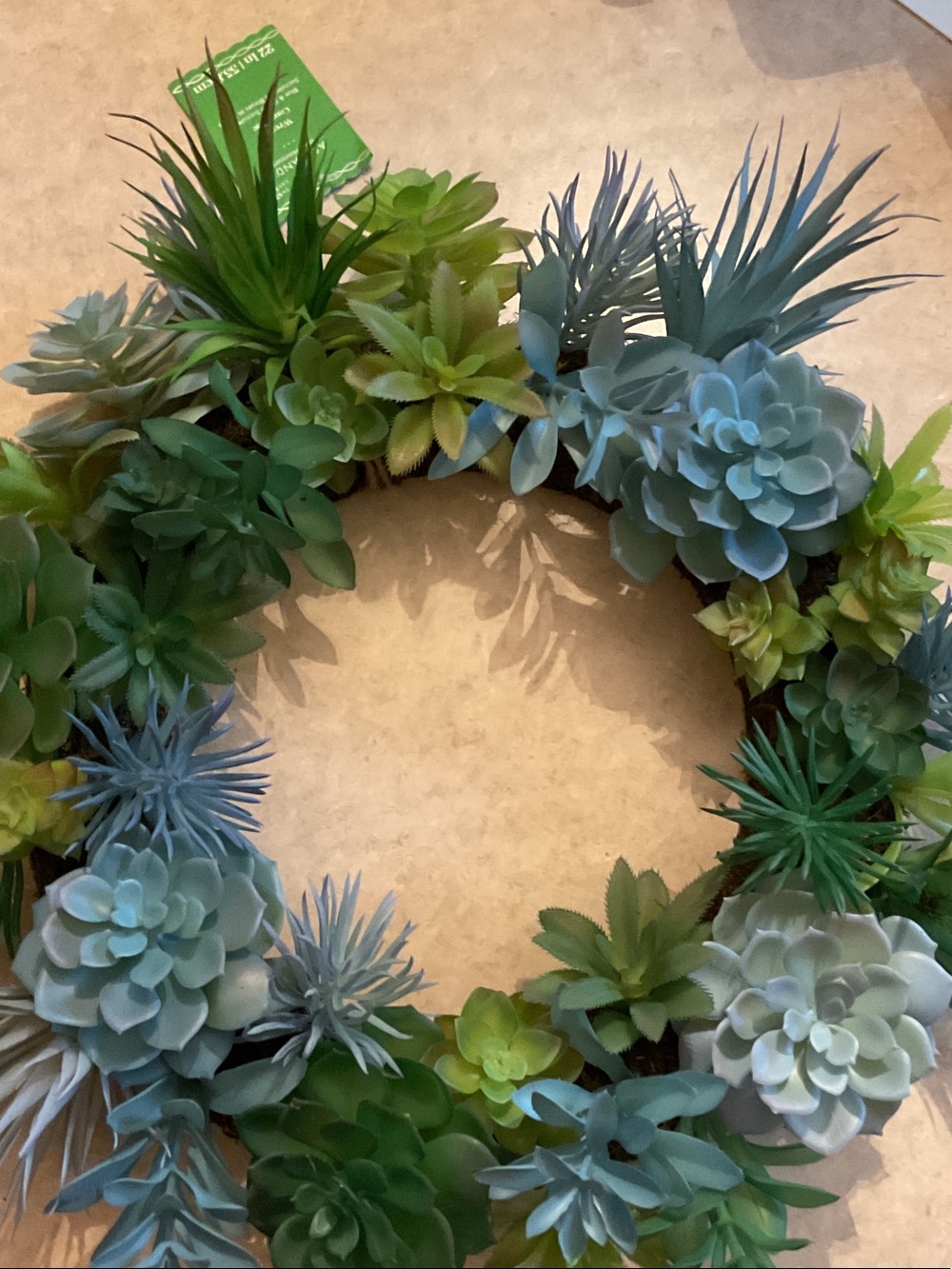 Green & Blue Succulent Wreath - Home Holiday